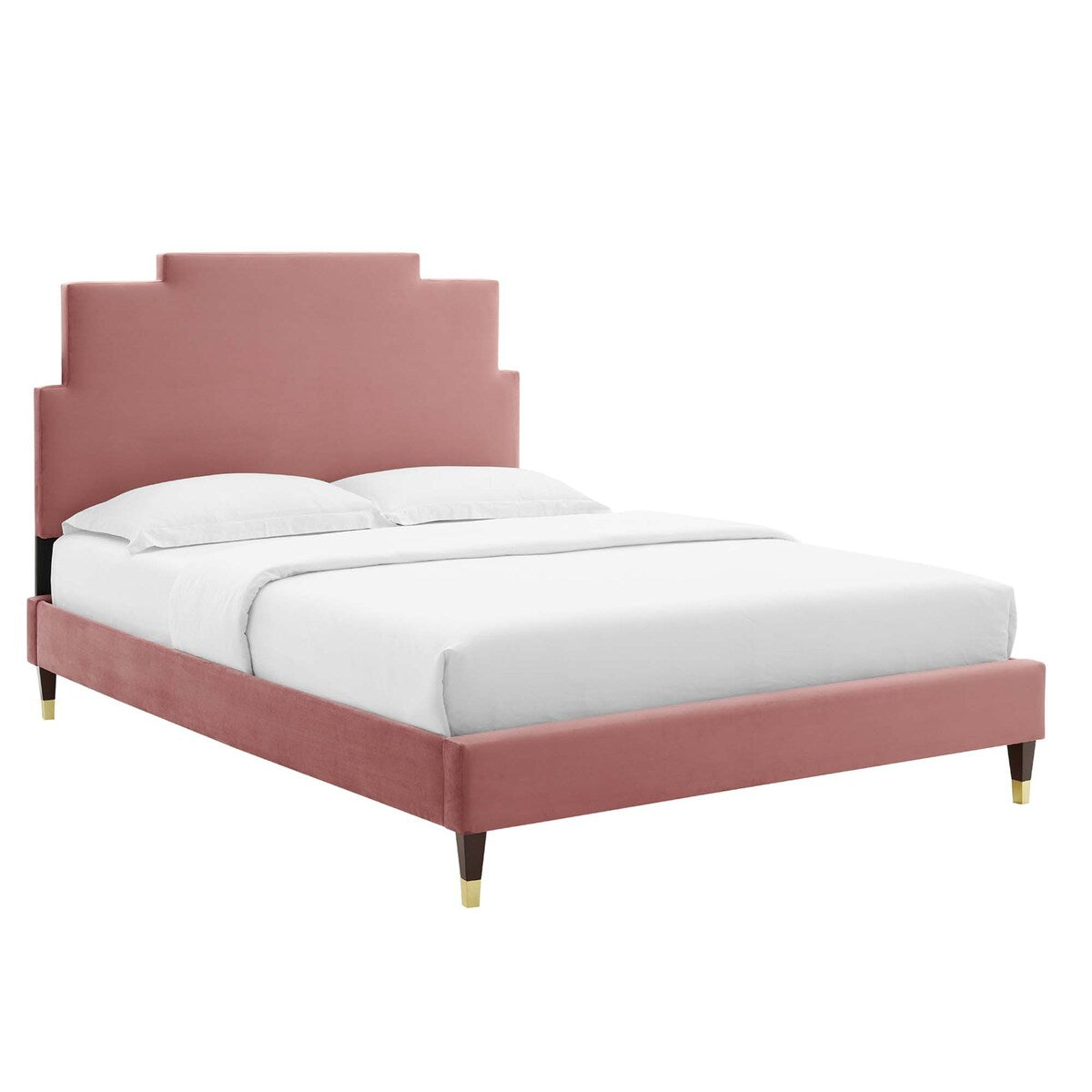 Lindsey Performance Velvet Queen Platform Bed