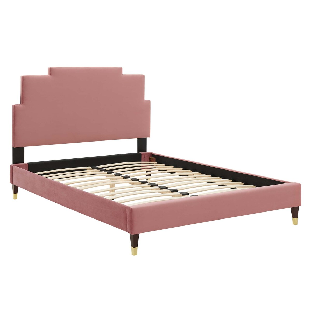 Lindsey Performance Velvet Queen Platform Bed
