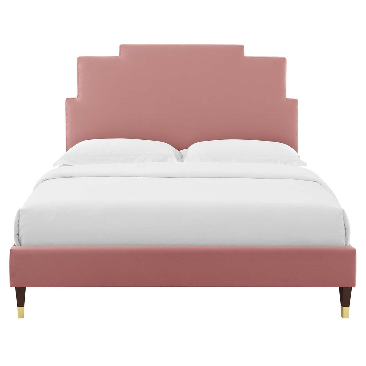 Lindsey Performance Velvet Queen Platform Bed