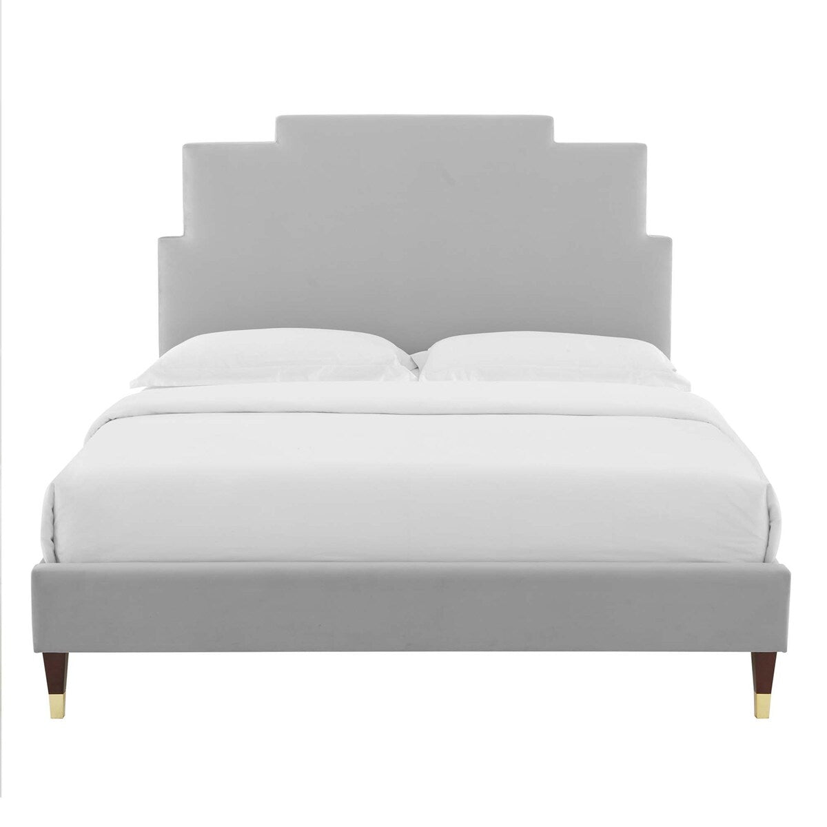Lindsey Performance Velvet Queen Platform Bed