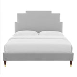Lindsey Performance Velvet Queen Platform Bed