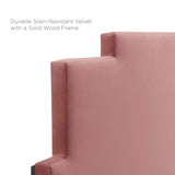 Lindsey Performance Velvet Queen Platform Bed