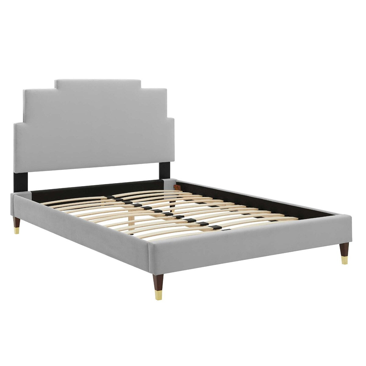 Lindsey Performance Velvet Queen Platform Bed