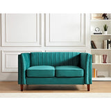 Line Tufted Square Design Loveseat