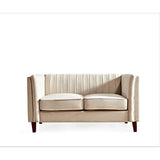 Line Tufted Square Design Loveseat