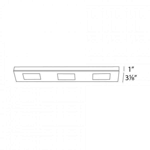 Line Voltage Under Cabinet 3-light Light Bar