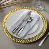 Linear Gold Charger Plate 13" Set of 12 - 13" Dia x 0.5" H