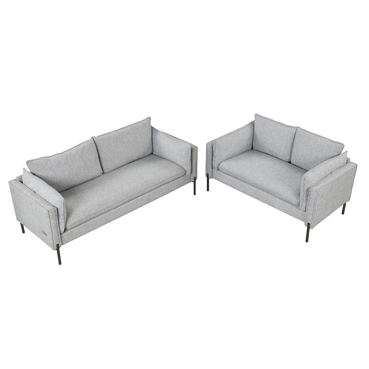 Linen 2+3 Seat Loveseat and Sofa Set