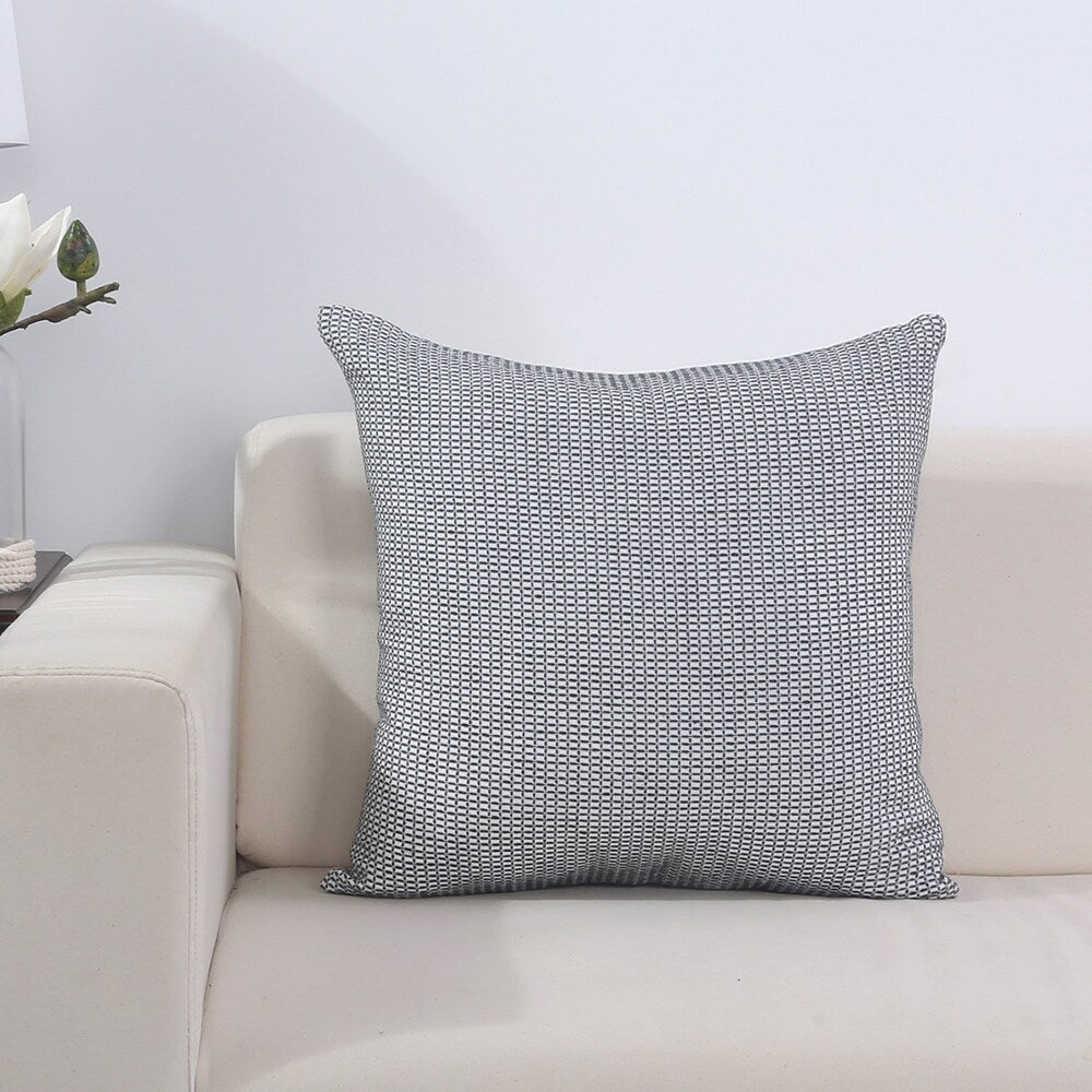 Linen Blend Woven Decorative Throw Pillow