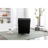Linen Chaise Lounge Indoor Chair, Modern Long Lounger for Office,Black