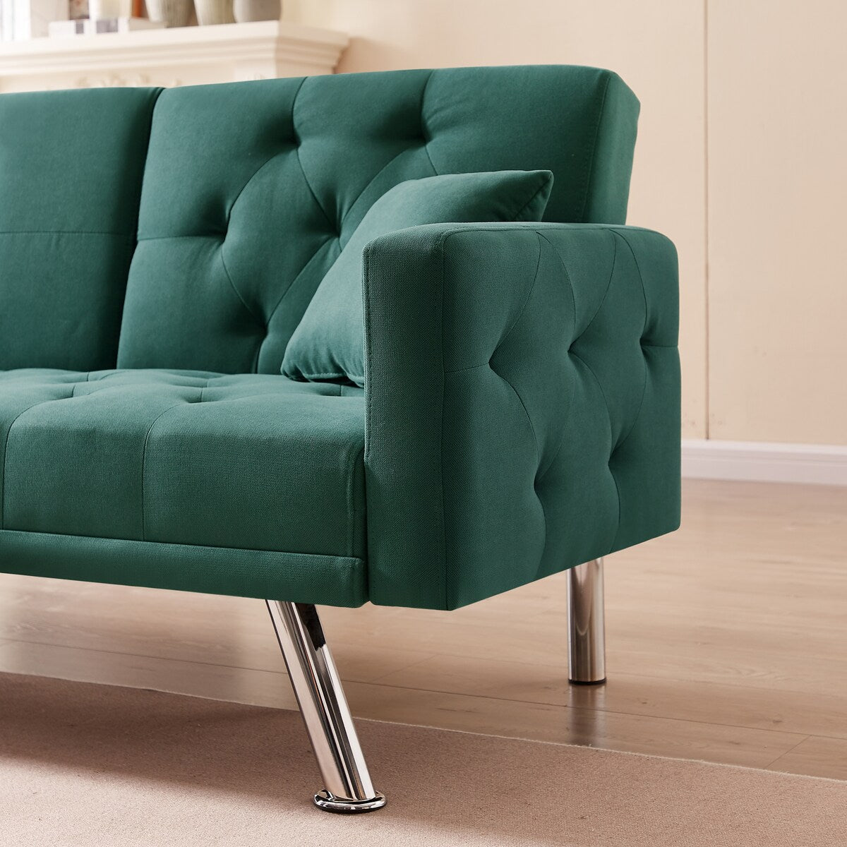 Linen Convertible Sofa