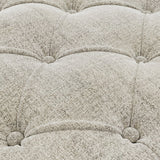 Linen Fabric Chesterfield Lounge Button Tufted Leisure Sofa Gourd Wood Leg Studio Chaise