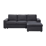 Linen Sofa with Reversible Chaise