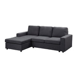 Linen Sofa with Reversible Chaise