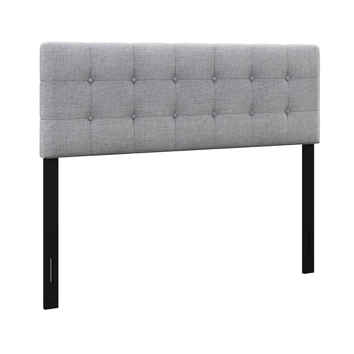 Modern Button Tufted Headboard with Rubber Wood Legs