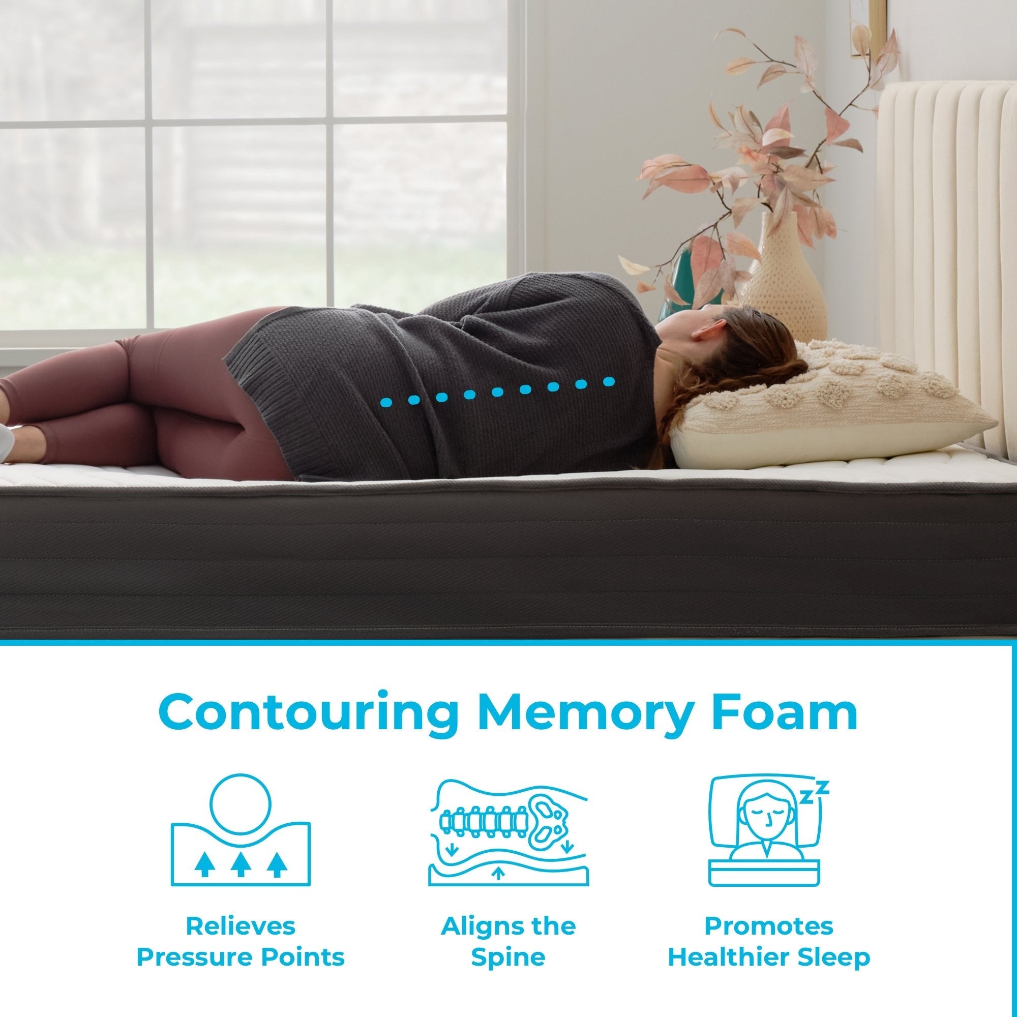 Linenspa Essentials 8 In. Firm Gel Memory Foam Hybrid Mattress