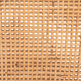 Lingga Modern Bohemian Dark Brown Mahogany Wood and Natural Rattan Counter Stool