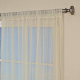 Links Sheer Mesh 84-inch Rod Pocket Curtain Panel - 84"