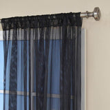 Links Sheer Mesh 84-inch Rod Pocket Curtain Panel - 84"
