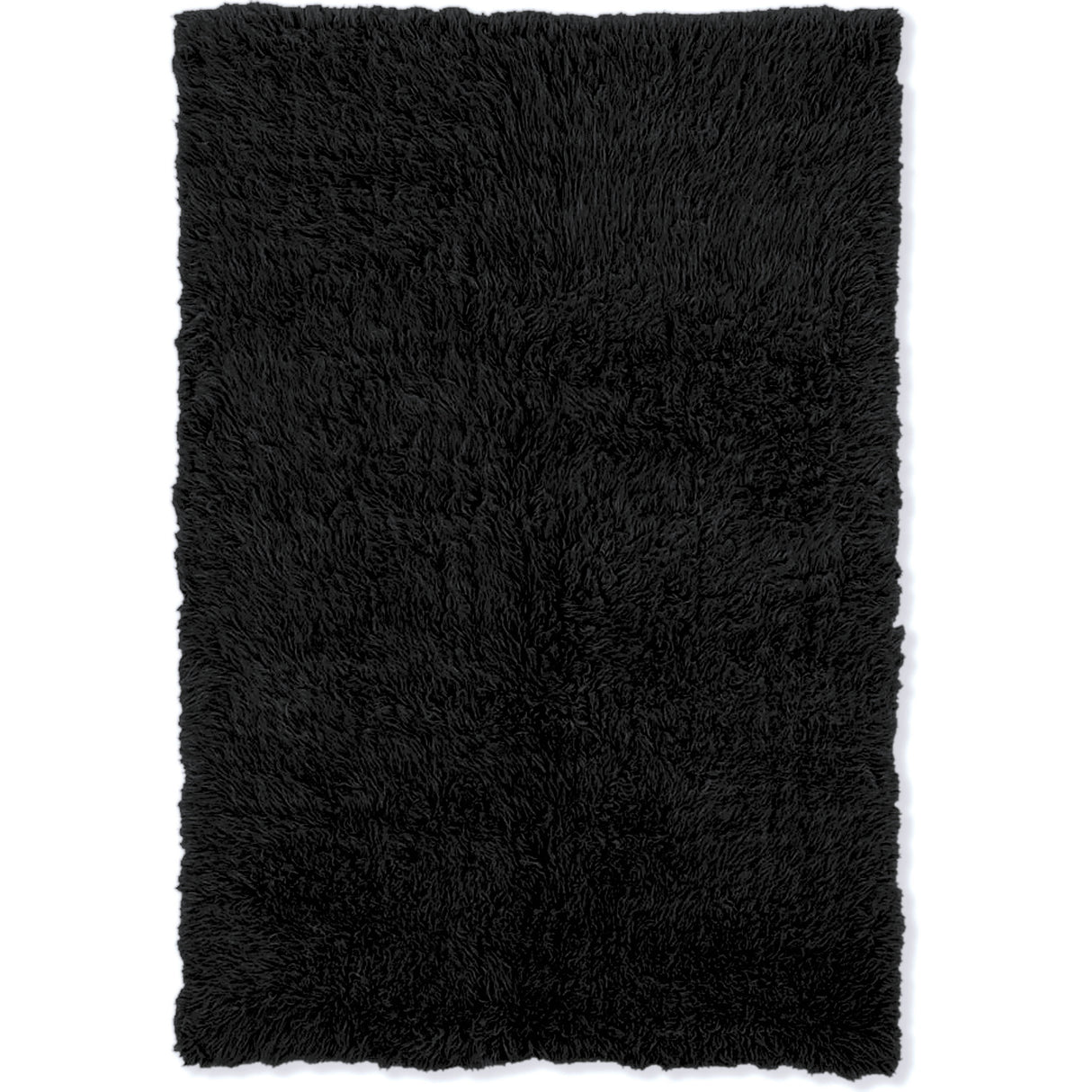 Linon Flokati Super Heavy Black Area Rug (9' x 12') - 9' x 12'