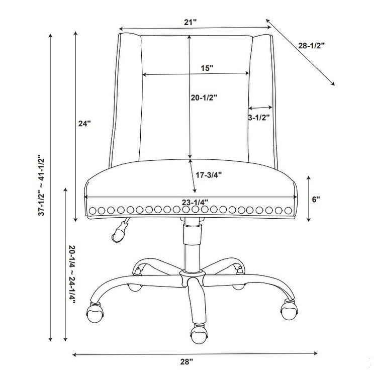 Violet Cow Print Office Chair