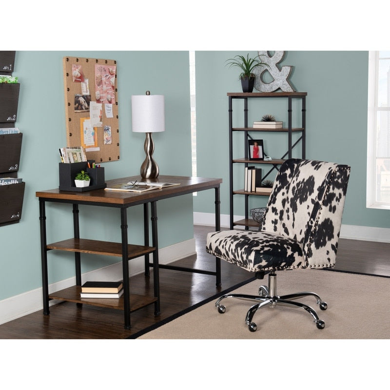 Violet Cow Print Office Chair