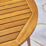 Linwood Outdoor 3 Piece Wood and Wicker Bistro Set by Christopher Knight Home