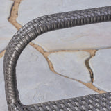 Linwood Outdoor 3 Piece Wood and Wicker Bistro Set by Christopher Knight Home