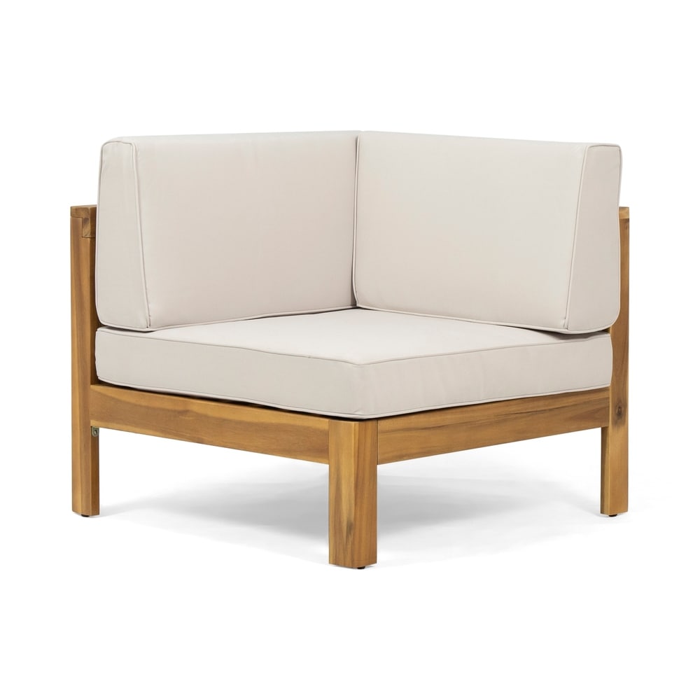 Linwood Outdoor 4-piece Wood Sectional Sofa Set by Christopher Knight Home