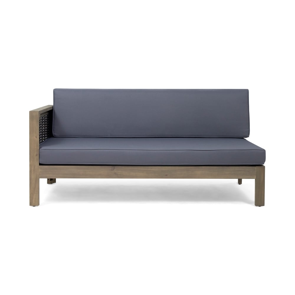 Linwood Outdoor 4-piece Wood Sectional Sofa Set by Christopher Knight Home