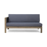 Linwood Outdoor 4-piece Wood Sectional Sofa Set by Christopher Knight Home