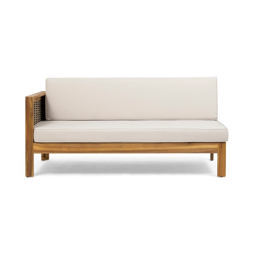 Linwood Outdoor 4-piece Wood Sectional Sofa Set by Christopher Knight Home