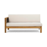 Linwood Outdoor 4-piece Wood Sectional Sofa Set by Christopher Knight Home