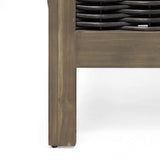 Linwood Outdoor Acacia Wood and Wicker Club Chair by Christopher Knight Home - N/A