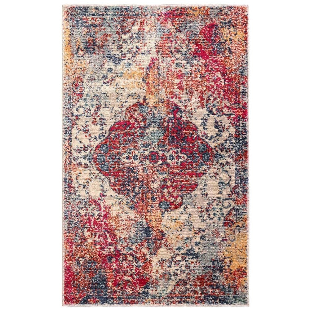 Liora Manne Antiquity Floral Medallion Indoor Rug Ivory