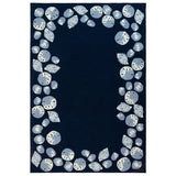 Liora Manne Capri Seashell Border Indoor/Outdoor Rug Navy