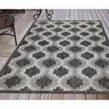 Churchill Black Geo Indoor/ Outdoor Rug by Havenside Home
