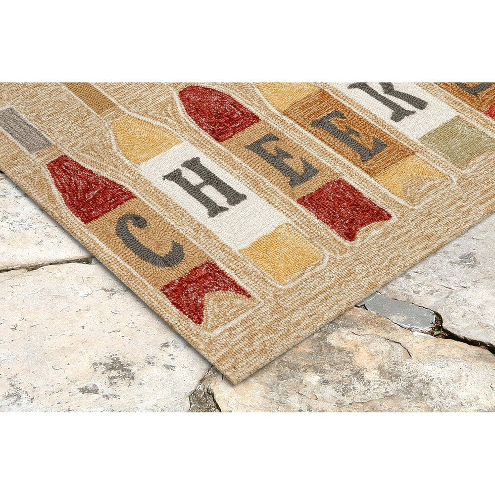 Liora Manne Frontporch Cheers Indoor/Outdoor Rug Rose 24"X36"