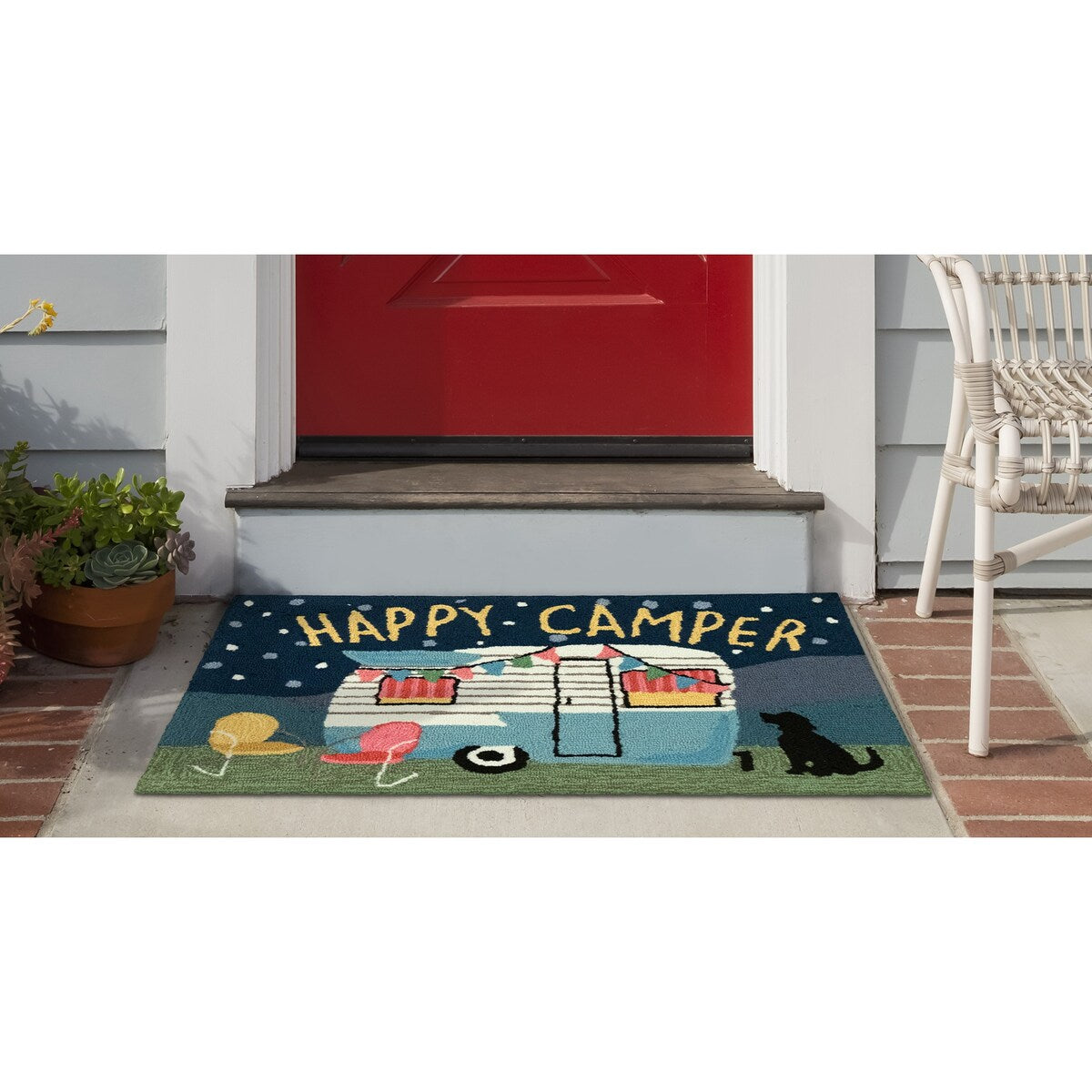 Liora Manne Frontporch Happy Camper Indoor/Outdoor Rug