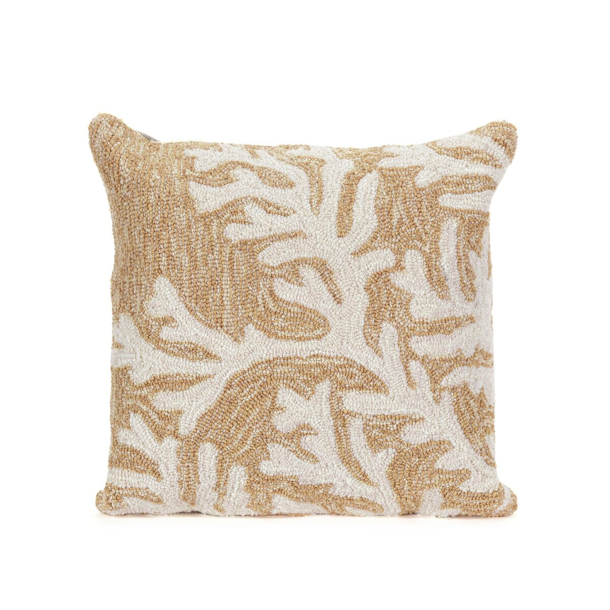 Liora Manne Frontporch Turtle Indoor/Outdoor Pillow Neutral 18" Square