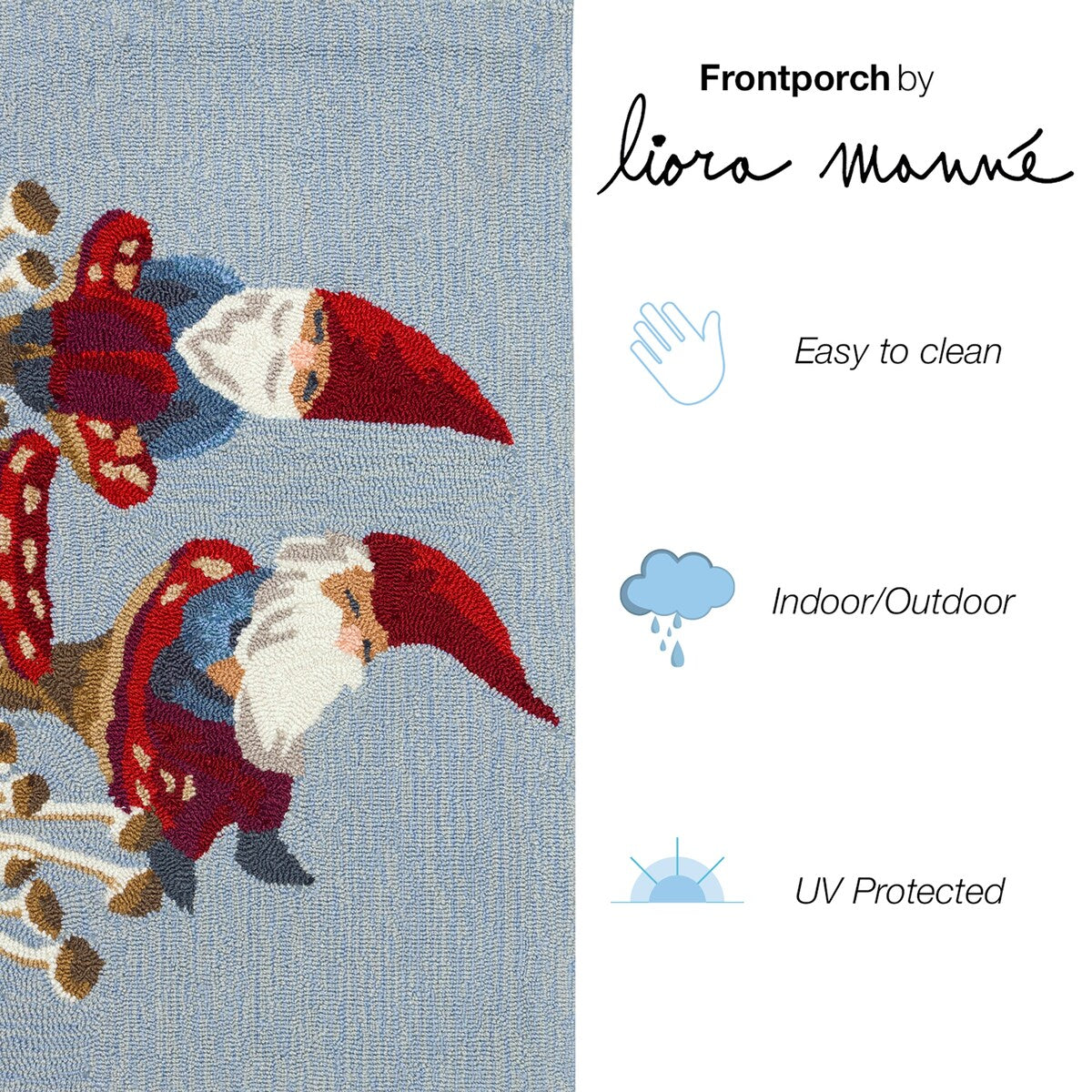 Liora Manne Frontporch Welcome Gnome Indoor/Outdoor Rug