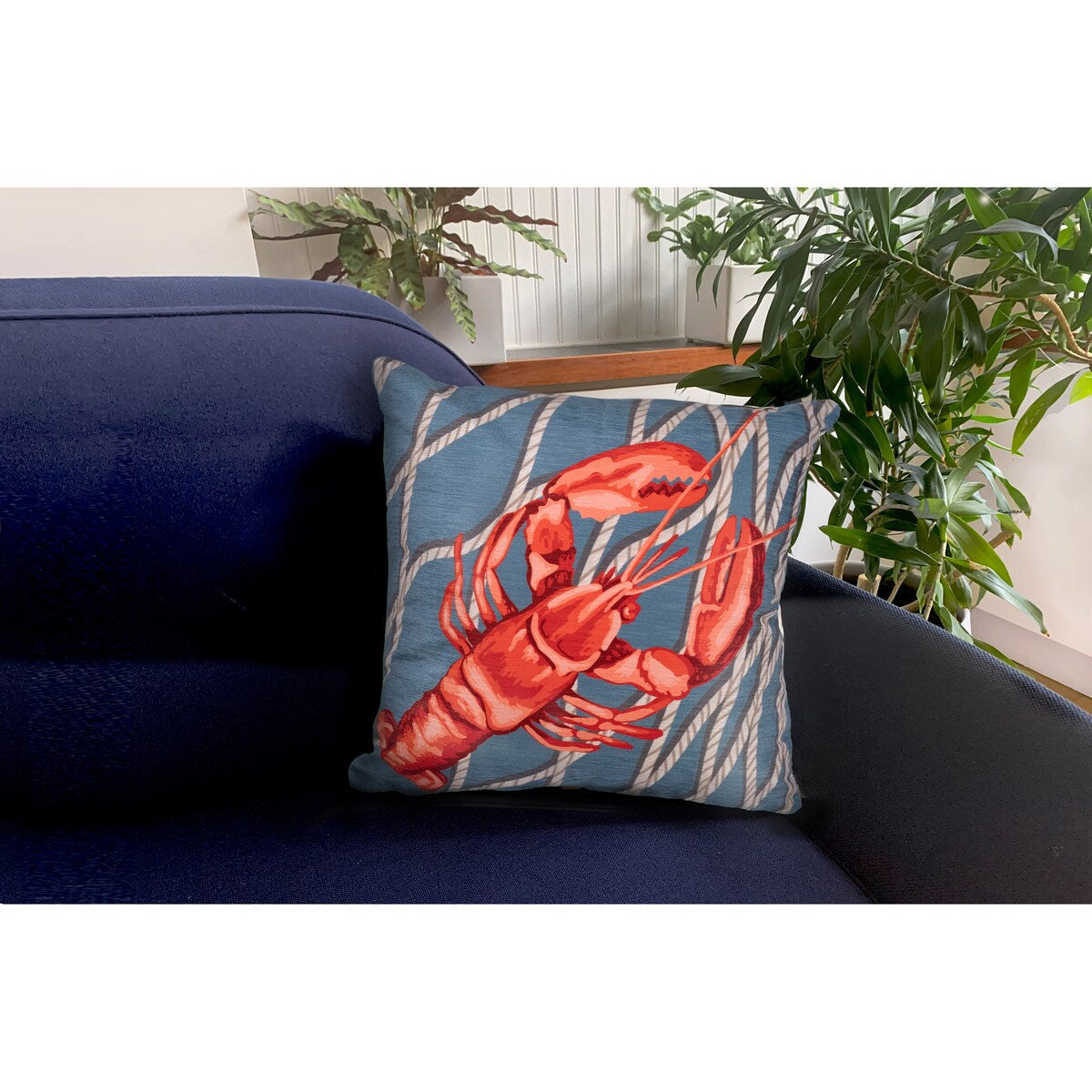 Liora Manne Illusions Lobster Net Indoor/Outdoor Pillow