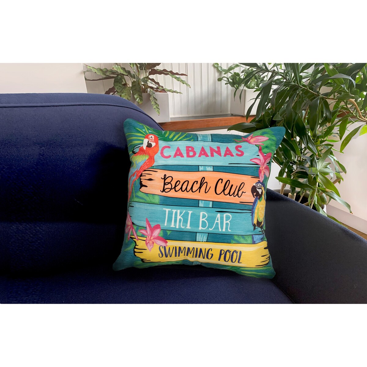 Liora Manne Illusions Summer Signs Indoor/Outdoor Pillow