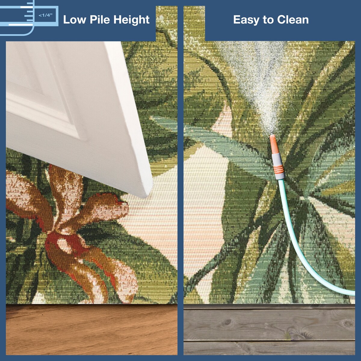 Liora Manne Marina Tropical Leaf Indoor/Outdoor Rug