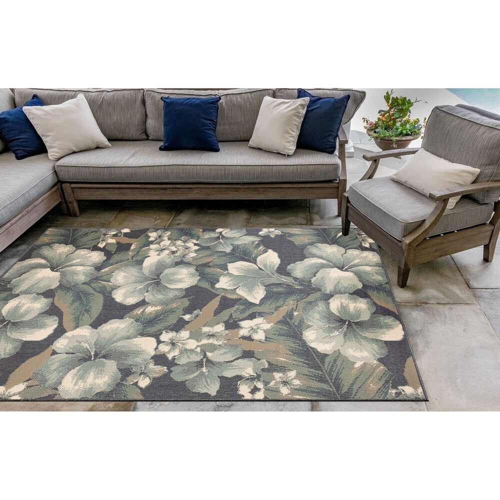Liora Manne Riviera Tropical Flower Indoor/Outdoor Rug