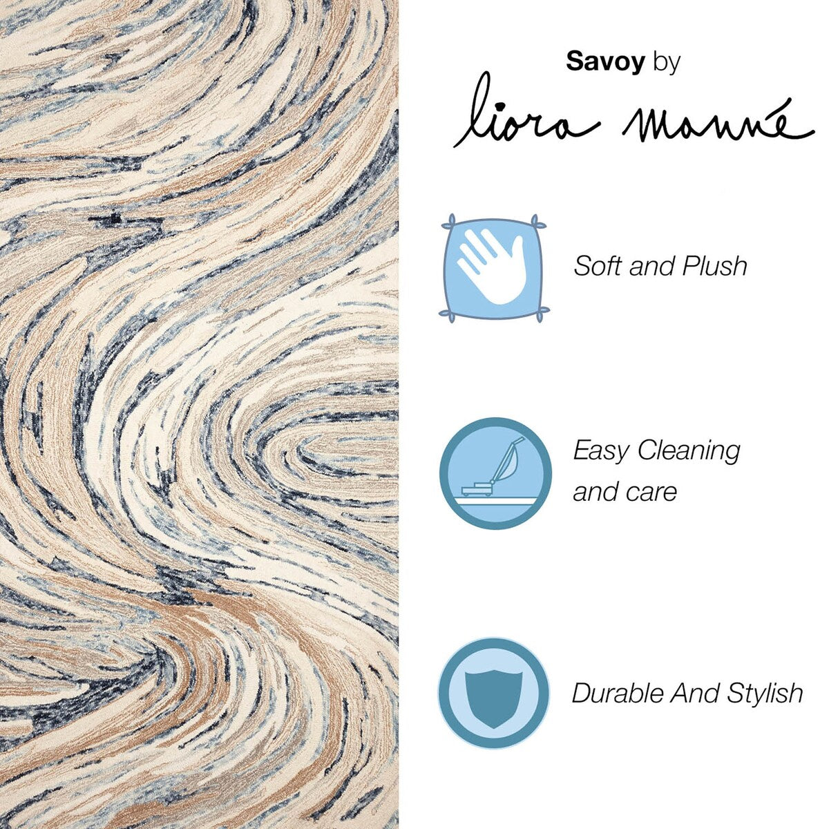 Liora Manne SAVOY Big Wave Indoor Area Rug