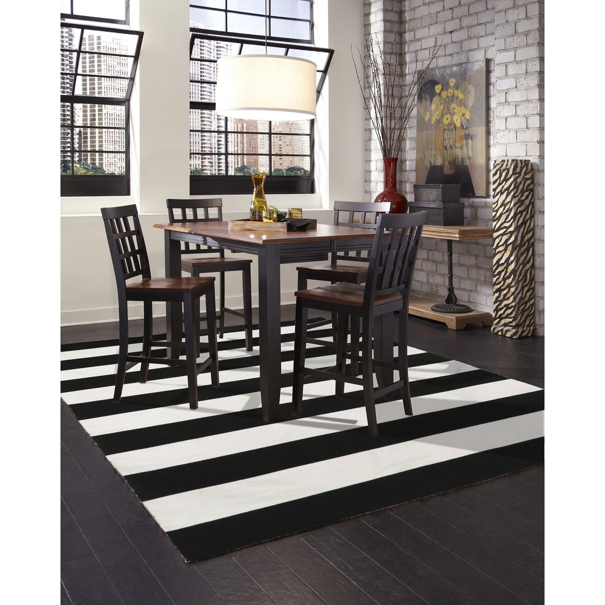 Liora Manne Sorrento Rugby Stripe Indoor/Outdoor Rug