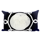 Liora Manne Visions II Ornamental Knot Indoor/Outdoor Pillow Navy 12"X20"