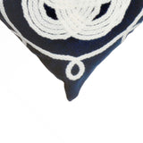 Liora Manne Visions II Ornamental Knot Indoor/Outdoor Pillow Navy 12"X20"