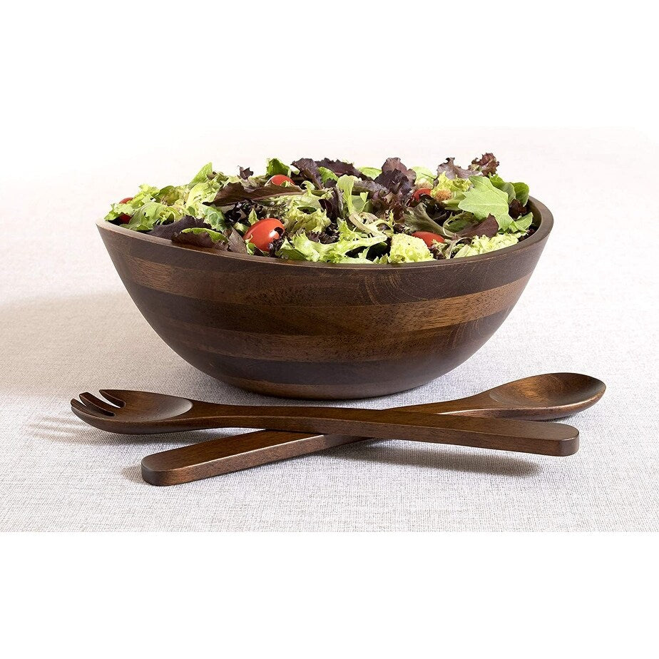 Lipper International 294-2WN Walnut Matte Bowl